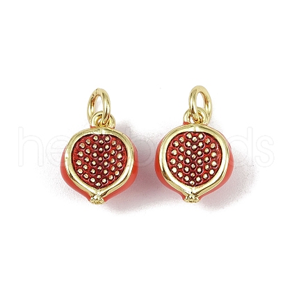 Brass Enamel Pendants KK-H072-18G-04-1