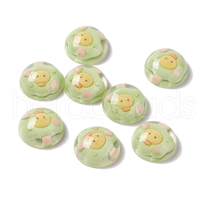 Transparent Resin Cabochons RESI-G034-B08-1