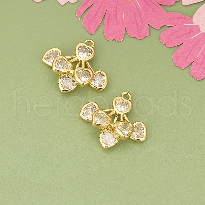 Brass Pendants KK-V006-01G-04-1