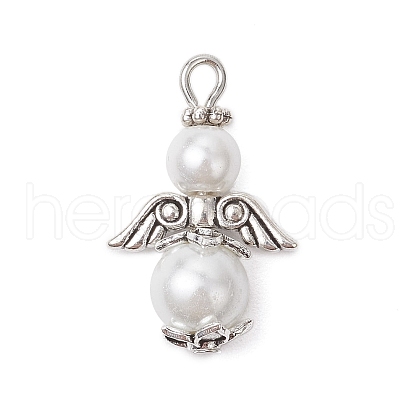 Glass Pearl Pendants PALLOY-JF03652-1