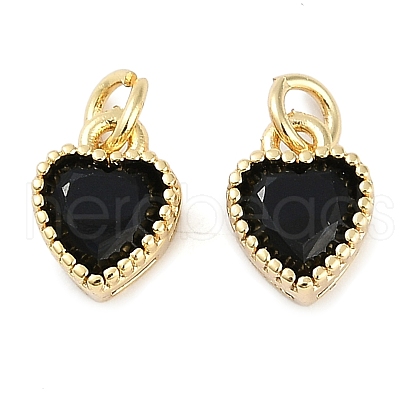 Real 18K Gold Plated Brass Inlaid Cubic Zirconia Charms ZIRC-L100-074G-05-1