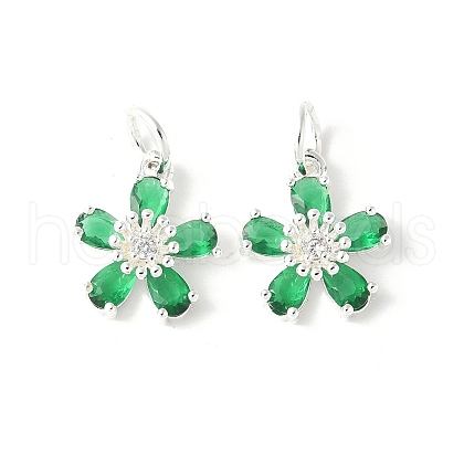 Brass Micro Pave Cubic Zirconia Pendants KK-U067-03S-02-1