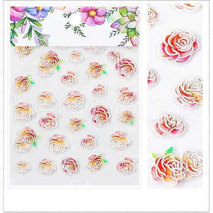 5D Flower/Leaf Watermark Slider Art Stickers MRMJ-S008-084I-1