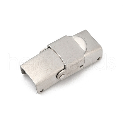 304 Stainless Steel Watch Band Clasps STAS-U055-01B-P-1