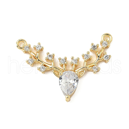Brass Micro Pave Cubic Zirconia Pendants KK-K293-51G-1