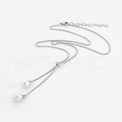 Adjustable 304 Stainless Steel Lariat Necklaces NJEW-JN02257-1