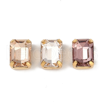 Brass Glass Rhinestone Sew on Rhinestones RGLA-B004-04A-G-1