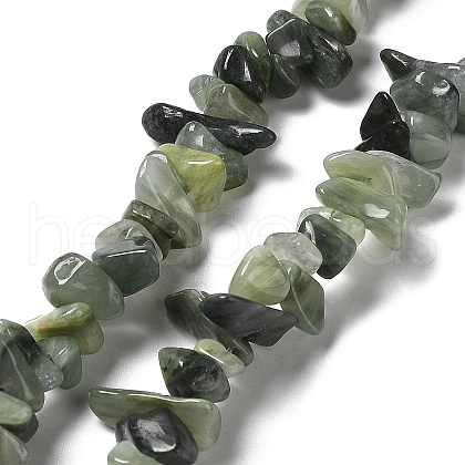 Natural Green Rutilated Quartz Beads Strands G-M205-81-1