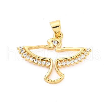 Brass Micro Pave Cubic Zirconia Pendants KK-D325-39G-1