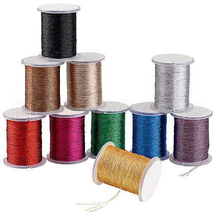 10 Rolls 10 Colors Waxed Nylon Cord DIY-WH0656-17A-1
