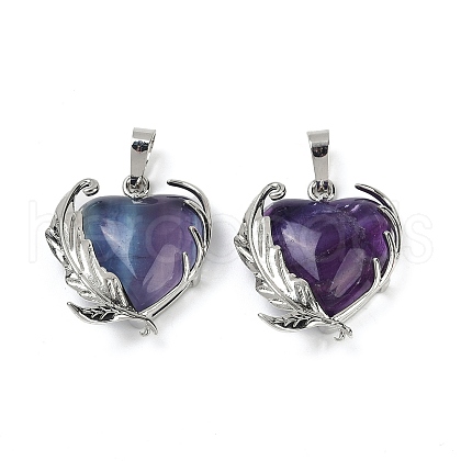 Natural Colorful Fluorite Pendants G-Q025-01P-03-1