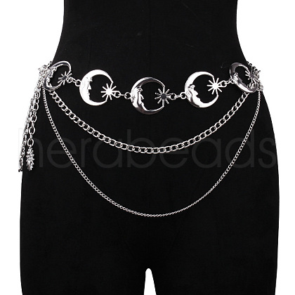 Alloy Moon 3-Layer Waist Chain Belts WG436AA-08-1