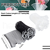 BENECREAT 2Pcs 2 Colors Polyester Pleated Ribbon with Plastic Imitation Pearl Edged Trimming OCOR-BC0006-46-2