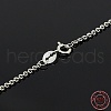 Anti-Tarnish Rhodium Plated 925 Sterling Silver Necklaces STER-M034-33B-4