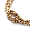 New stainless steel gold square bead chain cross double-layer chain bracelet for men and women's bracelets GK1809-1-2