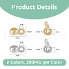 DICOSMETIC400Pcs 2 Colors CCB Plastic Tube Bails CCB-DC0001-10-2