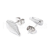 304 Stainless Steel Leaf Stud Earrings for Women EJEW-I285-10P-2