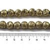 Electroplated Natural Lava Rock Beads Strands G-A251-D01-01D-4