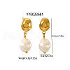 Fashionable Oval Stainless Steel Stud Earrings SS4298-4