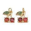 Brass Micro Pave Cubic Zirconia Pendants KK-A257-19B-G-1