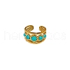 Synthetic Turquoise Finger Rings WG00F31-01-2