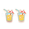 Beach Theme Alloy Enamel Pendants ENAM-T022-33F-1
