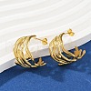 304 Stainless Steel C-Shaped Cuff Earrings EJEW-U070-02G-1