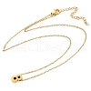 Ion Plating(IP) 304 Stainless Steel Pendant Necklaces NJEW-R050-01G-02-4