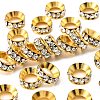 Brass Rhinestone Spacer Beads RSB301-G-1