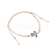 3Pcs Adjustable Hemp Cord Tortoise Alloy Link Anklets WG4DCBA-01-5