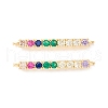 Rack Plating Brass Micro Pave Cubic Zirconia Connestor Charms KK-D073-03G-02-NR-1