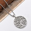 304 Stainless Steel Pendant Necklaces NJEW-Z058-03P-2