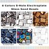  240Pcs 6 Colors Electroplate Glass Seed Beads SEED-NB0001-22-4