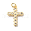 Brass Micro Pave Cubic Zirconia Pendants KK-M305-01G-01-1