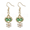 Handmade Glass Seed Beads Dangle Earrings EJEW-MZ00244-01-1