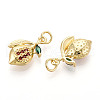 Brass Micro Pave Cubic Zirconia Pendants KK-N265-26G-2