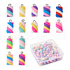 Craftdady 130Pcs 13 Colors Handmade Polymer Clay Charms CLAY-CD0001-10-1