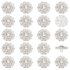 20Pcs 1-Hole Alloy Shank Buttons AJEW-FG0003-68-1