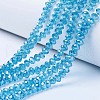 Electroplate Glass Beads Strands EGLA-A044-T8mm-A08-1