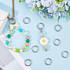 SUNNYCLUE 26Pcs Zinc Alloy Spring Gate Rings FIND-SC0012-70-4