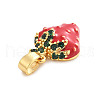 Brass Micro Pave Cubic Zirconia Pendants KK-H073-02G-2