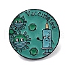 Medical Topics Word VACCINATED Virus Zinc Alloy Brooches JEWB-Z021-01D-1