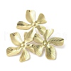 304 Stainless Steel Flower Stud Earrings EJEW-V006-04G-2