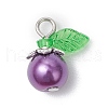 10Pcs Glass Pendants PALLOY-JF03709-02-3