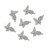 Brass Micro Pave Clear Cubic Zirconia Pendants KK-E068-VF245-4