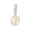 Brass Micro Pave Cubic Zirconia Pendants KK-S510-45GP-03-1