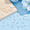 GOMAKERER 20Pairs 925 Sterling Silver Stud Earring Findings STER-GO0001-46-7