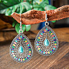 Bohemian Style Alloy Acrylic Dangle Earrings WGAEF55-06-1