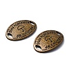 Tibetan Style Alloy Oval with Word & umbrella Links X-TIBE-Q045-11AB-NR-2