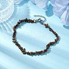 Natural Gemstone Beads Anklets AJEW-AN00583-03-4